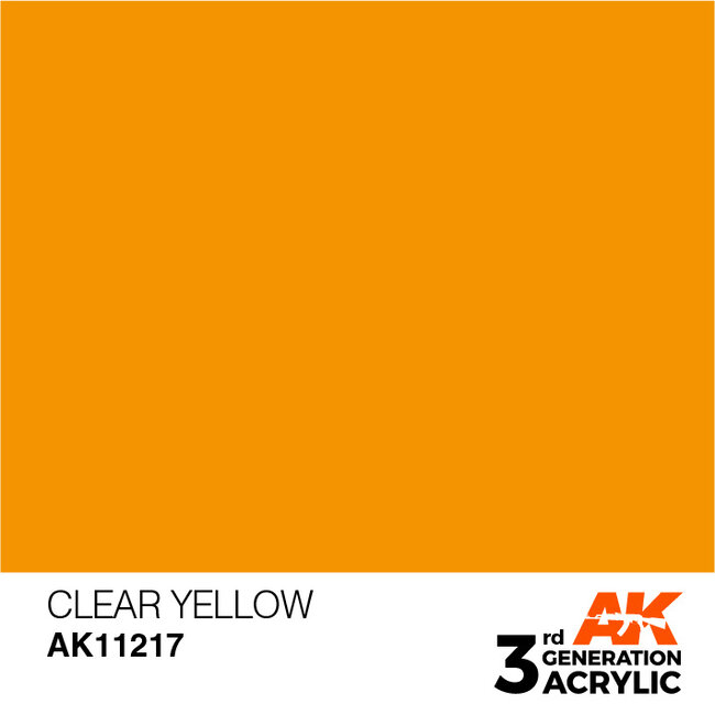 AK interactive Clear Yellow Acrylic Modelling Colors - 17ml - AK11217