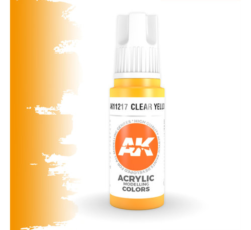 AK interactive Clear Yellow Acrylic Modelling Colors - 17ml - AK11217