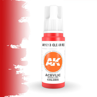 AK interactive Clear Red Acrylic Modelling Colors - 17ml - AK11213