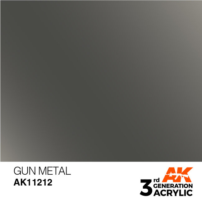 AK interactive Gun Metal Metallic Modelling Colors - 17ml - AK11212