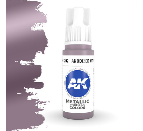 AK interactive Anodized Violet Metallic Modelling Colors - 17ml - AK11202