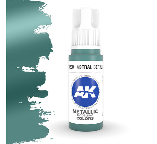 AK interactive Astral Beryllium Metallic Modelling Colors - 17ml - AK11200