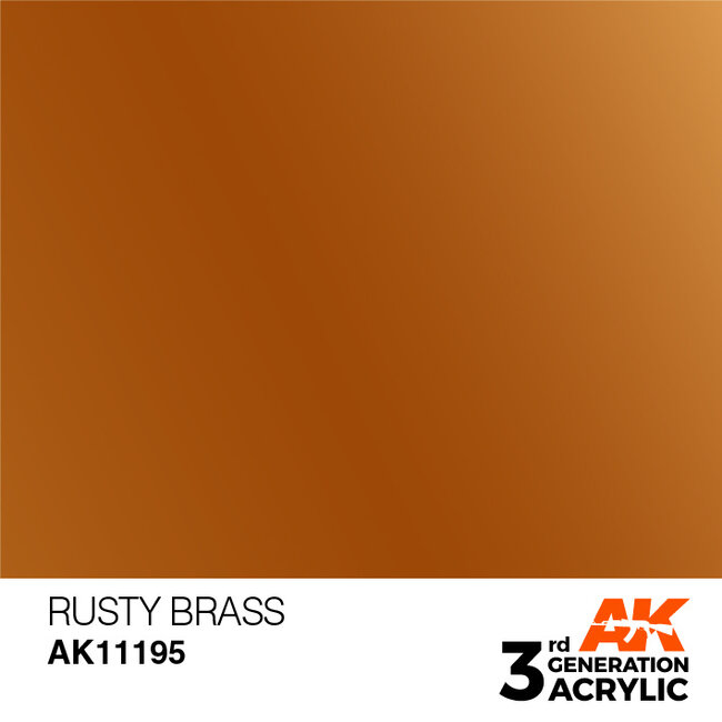 AK interactive Rusty Brass Metallic Modelling Colors - 17ml - AK11195