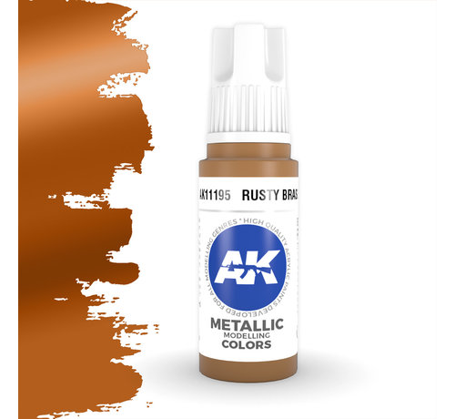 AK interactive Rusty Brass Metallic Modelling Colors - 17ml - AK11195