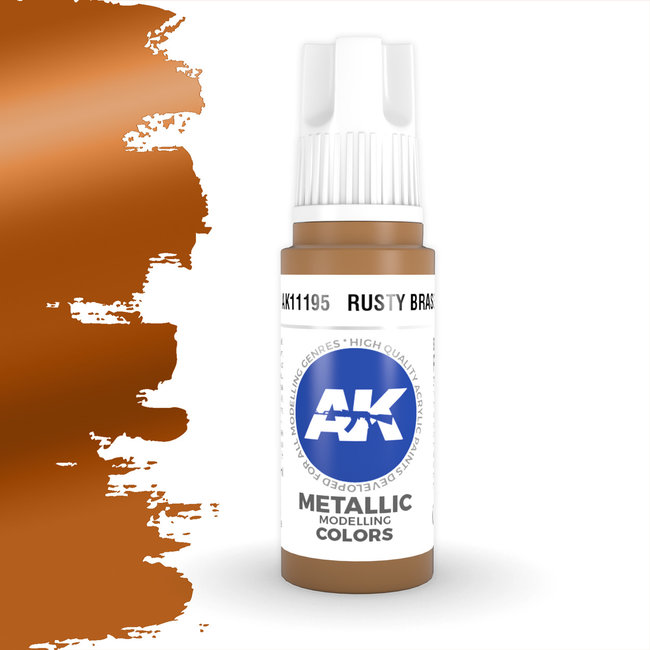 AK interactive Rusty Brass Metallic Modelling Colors - 17ml - AK11195