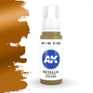 AK interactive Brass Metallic Modelling Colors - 17ml - AK11194