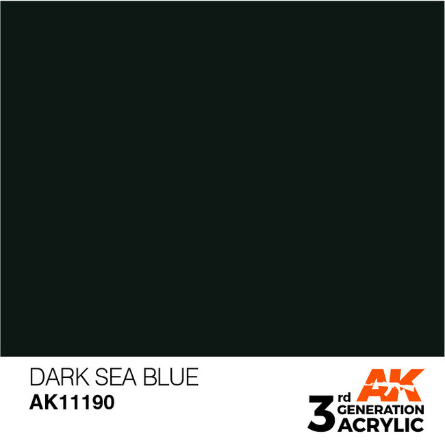 AK interactive Dark Sea Blue Acrylic Modelling Colors - 17ml - AK11190