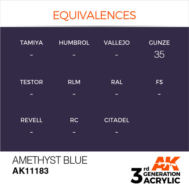 AK interactive Amethyst Blue Acrylic Modelling Colors - 17ml - AK11183