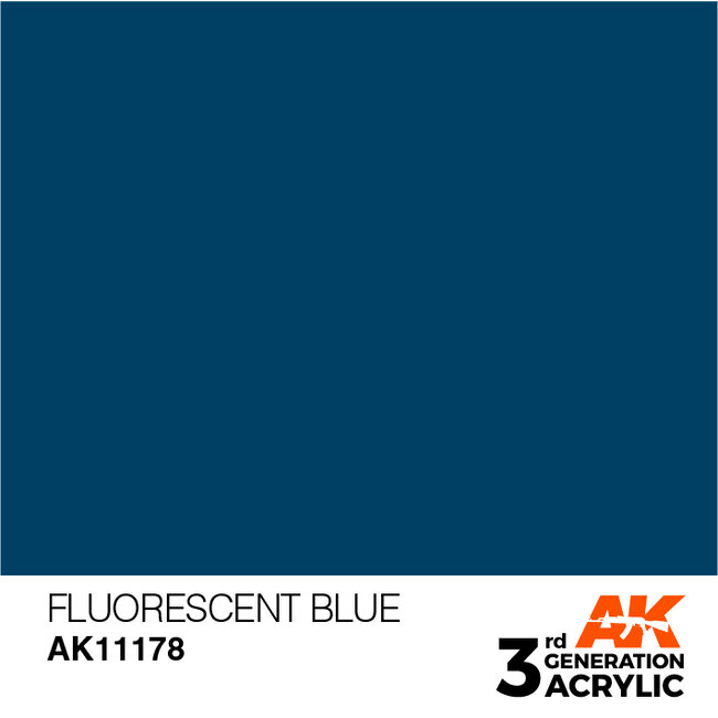AK interactive Fluorescent Blue Acrylic Modelling Colors - 17ml - AK11178