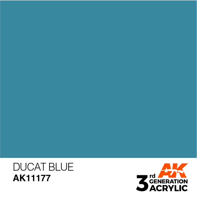 AK interactive Ducat Blue Acrylic Modelling Colors - 17ml - AK11177