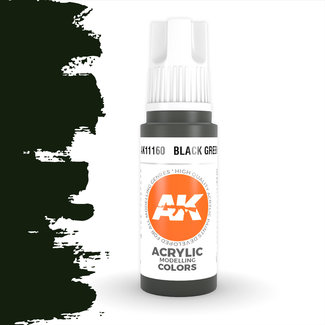 AK interactive Black Green Acrylic Modelling Colors - 17ml - AK11160