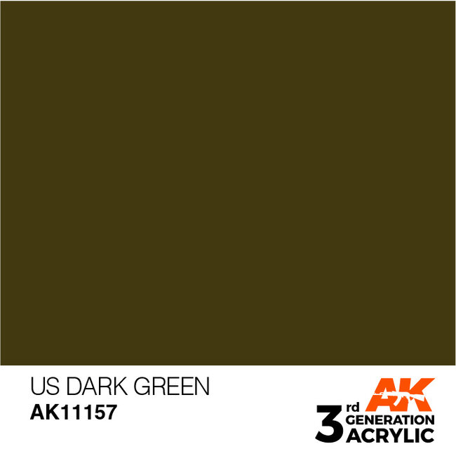 AK interactive US Dark Green Acrylic Modeling Colors - 17ml - AK11157