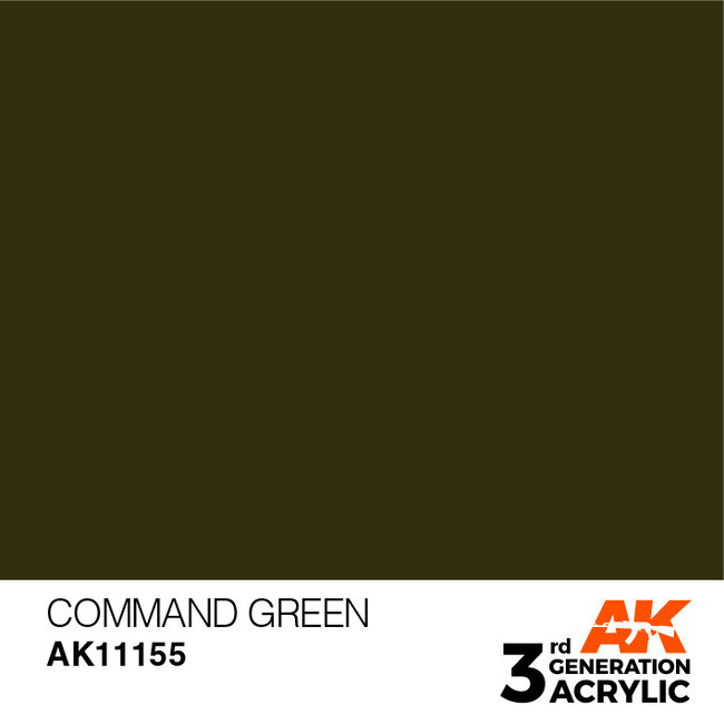 AK interactive Command Green Acrylic Modeling Colors - 17ml - AK11155