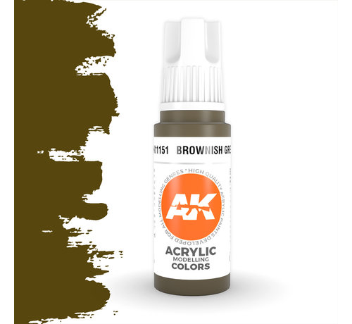 AK interactive Brownish Green Acrylic Modelling Colors - 17ml - AK11151