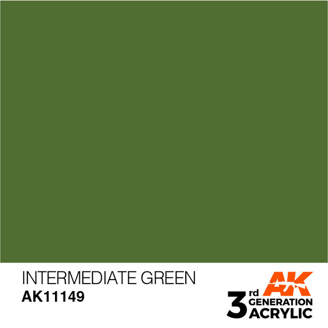 AK interactive Intermediate Green Acrylic Modelling Colors - 17ml - AK11149