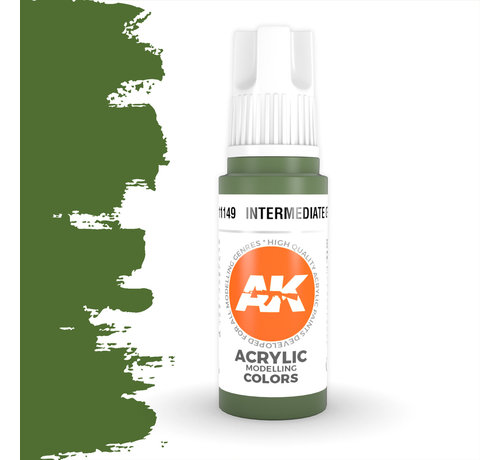 AK interactive Intermediate Green Acrylic Modelling Colors - 17ml - AK11149