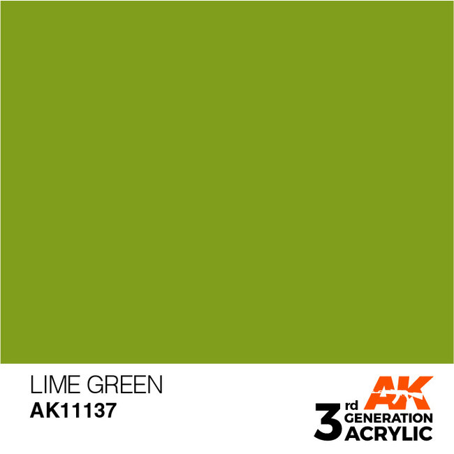 AK interactive Lime Green Acrylic Modelling Colors - 17ml - AK11137