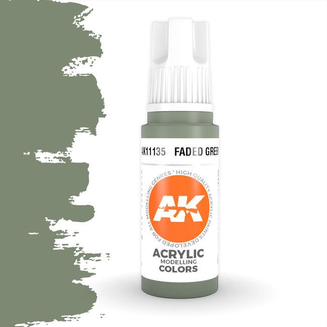 AK interactive Faded Green Acrylic Modelling Colors - 17ml - AK11135