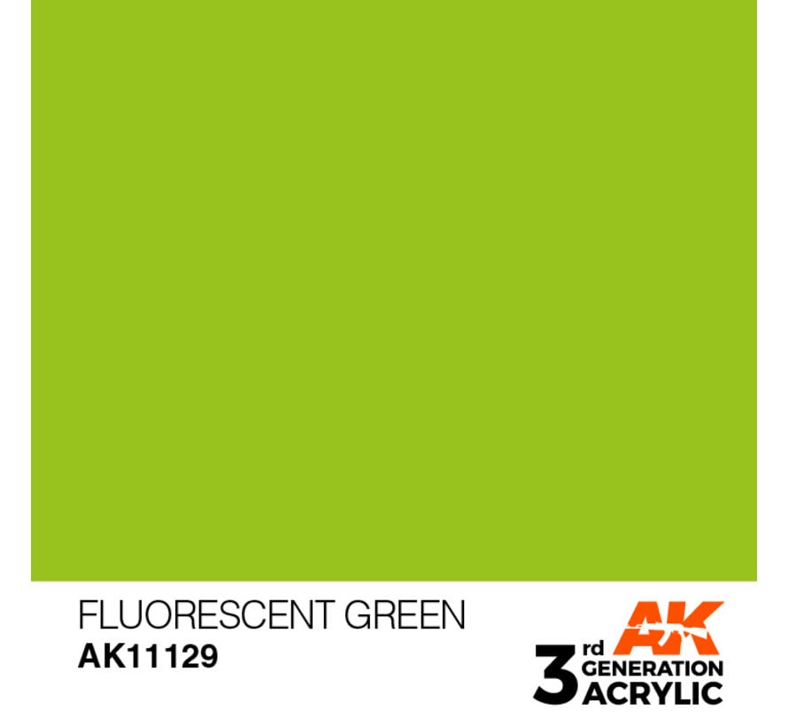 Fluorescent Green Acrylic Modelling Colors - 17ml - AK11129