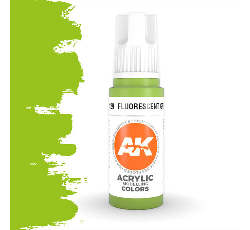 AK interactive Fluorescent Green Acrylic Modelling Colors - 17ml - AK11129