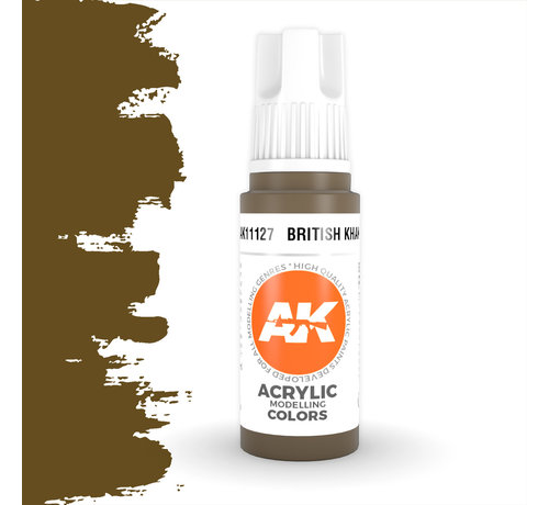 AK interactive British Khaki Acrylic Modelling Colors - 17ml - AK11127