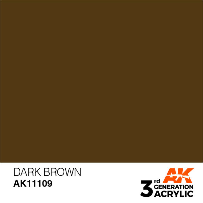 AK interactive Dark Brown Acrylic Modelling Colors - 17ml - AK11109