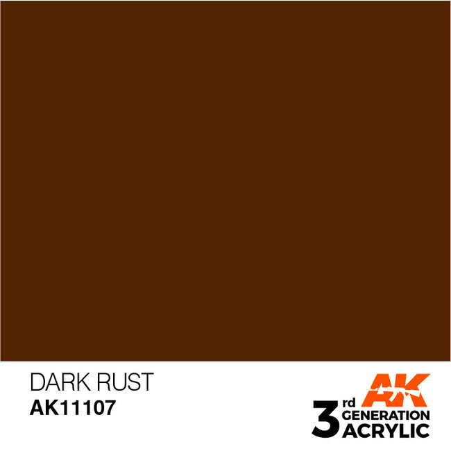 AK interactive Dark Rust Acrylic Modelling Colors - 17ml - AK11107