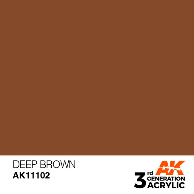 AK interactive Deep Brown Intense Modelling Colors - 17ml - AK11102
