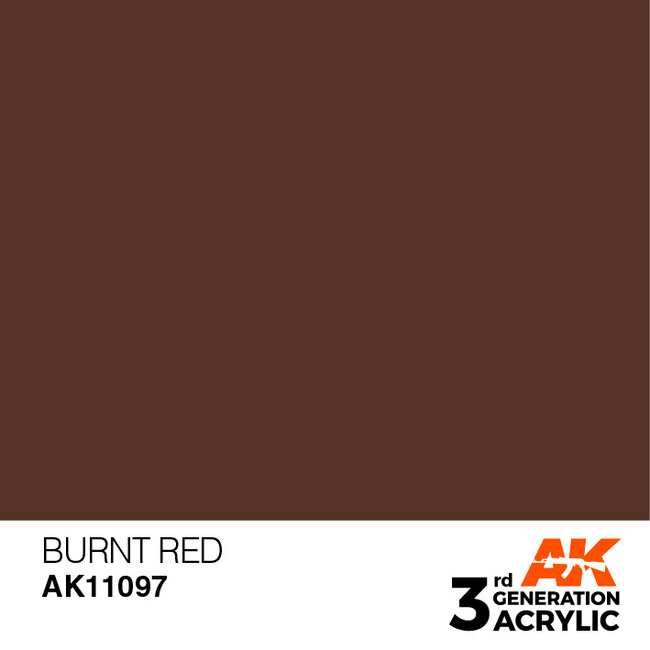 AK interactive Burnt Red Acrylic Modelling Colors - 17ml - AK11097