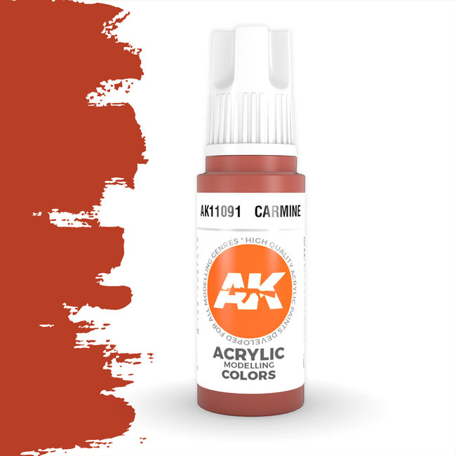 AK interactive Carmine Acrylic Modelling Colors - 17ml - AK11091