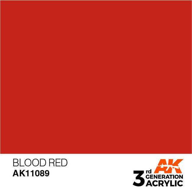 AK interactive Blood Red Acrylic Modelling Colors - 17ml - AK11089