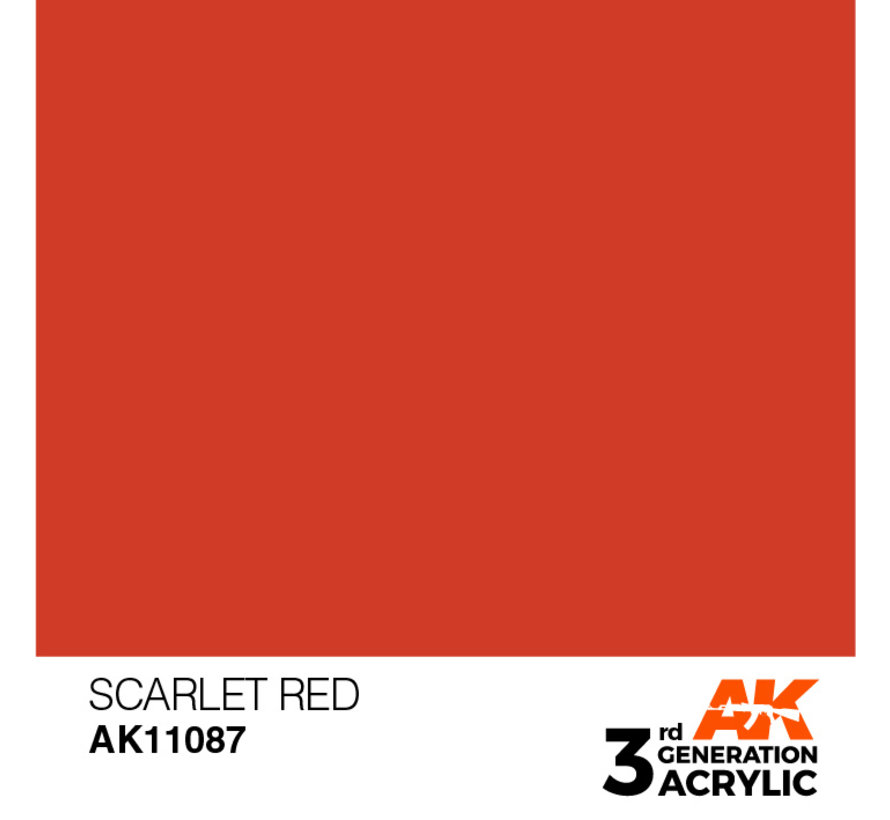 Scarlet Red Acrylic Modelling Colors - 17ml - AK11087
