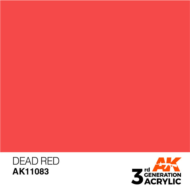 AK interactive Dead Red Acrylic Modelling Colors - 17ml - AK11083