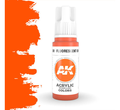 AK interactive Fluorescent Orange Acrylic Modelling Colors - 17ml - AK11081