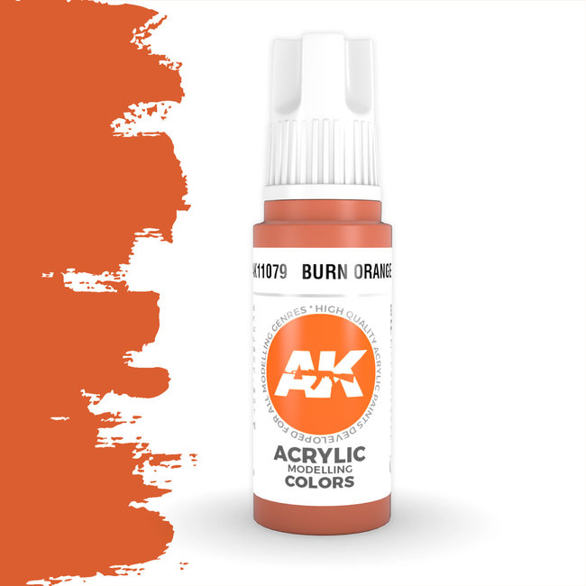 AK interactive Burn Orange Acrylic Modelling Colors - 17ml - AK11079
