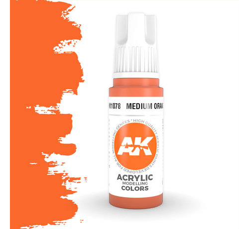AK interactive Medium Orange Acrylic Modelling Colors - 17ml - AK11078