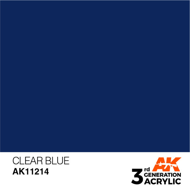 AK interactive Clear Blue Acrylic Modelling Colors - 17ml - AK11214