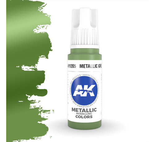 AK interactive Metallic Green Metallic Modelling Colors - 17ml - AK11205