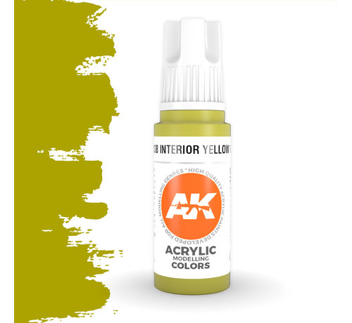 AK interactive Interior Yellow Green Acrylic Modelling Colors - 17ml - AK11138