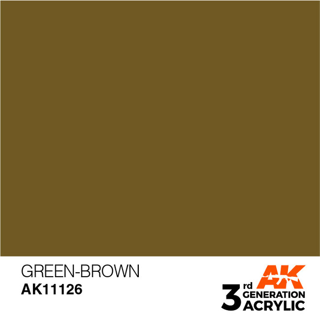 AK interactive Green Brown Acrylic Modelling Colors - 17ml - AK11126