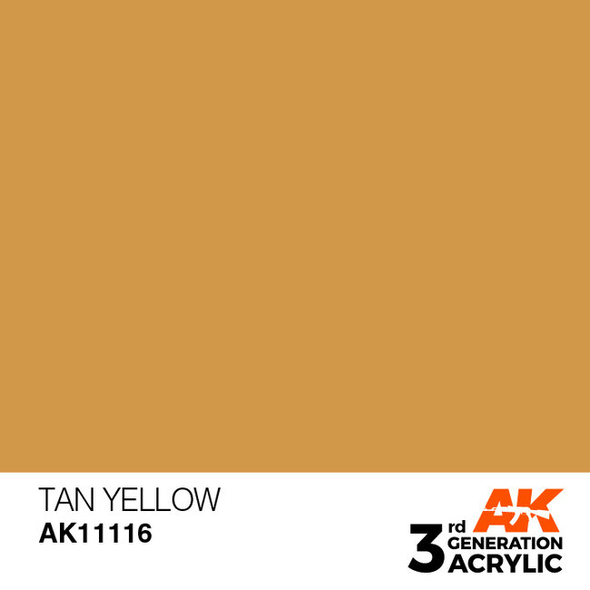 AK interactive Tan Yellow Acrylic Modelling Colors - 17ml - AK11116