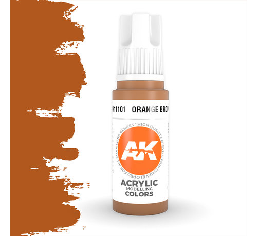 AK interactive Orange Brown Acrylic Modelling Colors - 17ml - AK11101