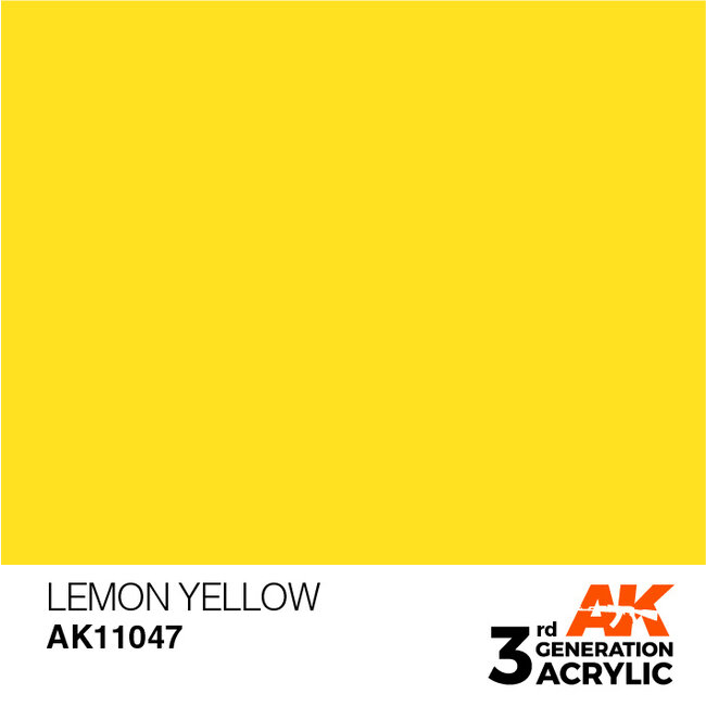 AK interactive Lemon Yellow Acrylic Modelling Colors - 17ml - AK11047