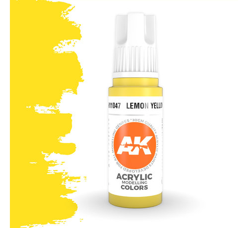 AK interactive Lemon Yellow Acrylic Modelling Colors - 17ml - AK11047