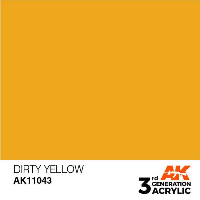 AK interactive Dirty Yellow Acrylic Modelling Colors - 17ml - AK11043