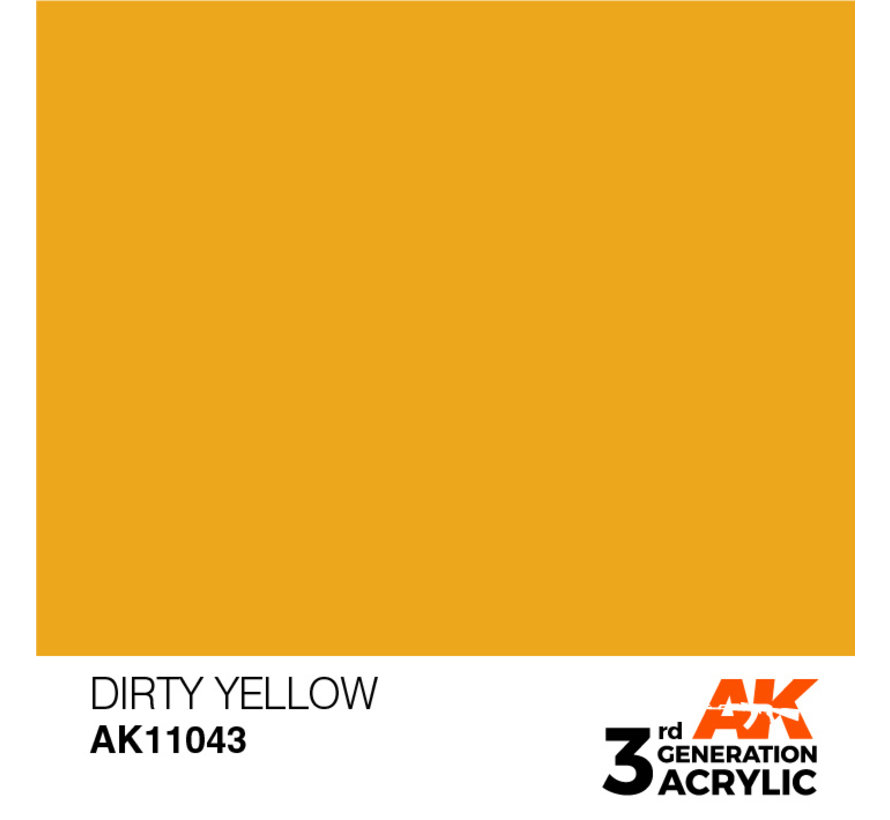 AK interactive Dirty Yellow Acrylic Modelling Colors 17ml AK11043