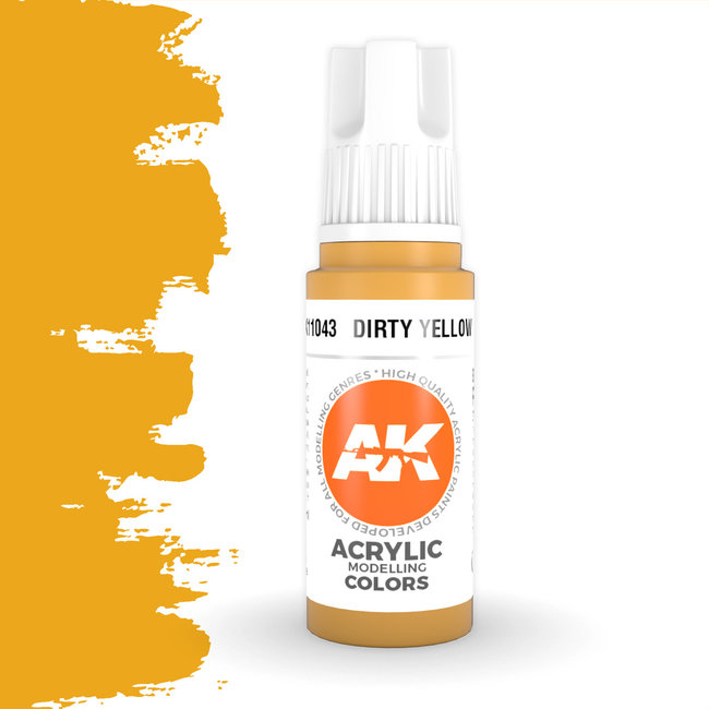 AK interactive Dirty Yellow Acrylic Modelling Colors - 17ml - AK11043