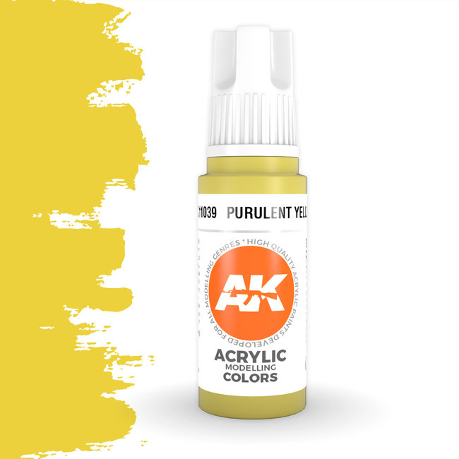 AK interactive Purulent Yellow Acrylic Modelling Colors - 17ml - AK11039