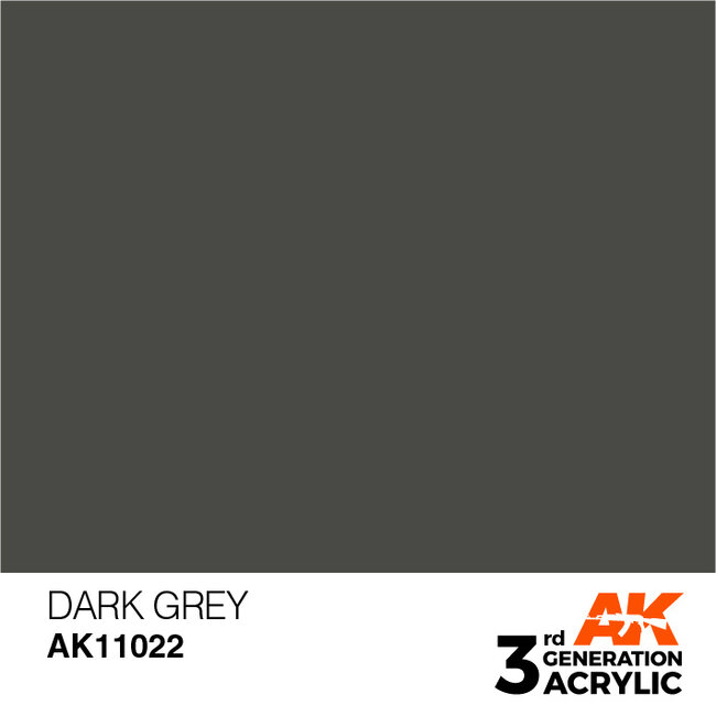 AK interactive Dark Grey Acrylic Modelling Colors - 17ml - AK11022