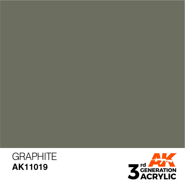 AK interactive Graphite Acrylic Modeling Colors - 17ml - AK11019